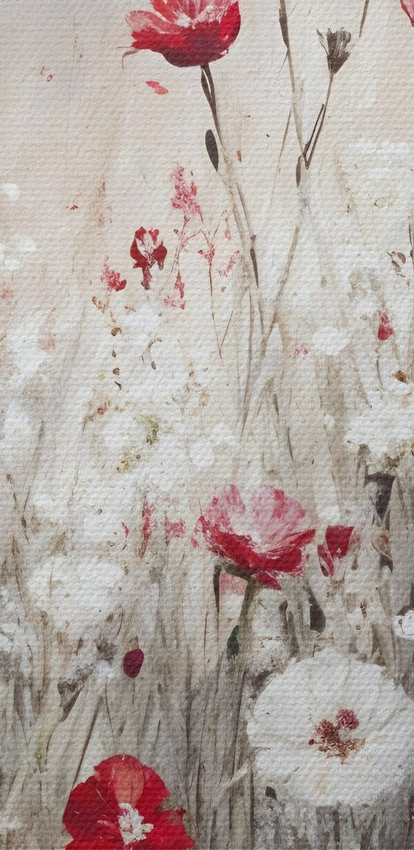 Schilderij van rode en witte bloemen Schilderij van rode en witte bloemen