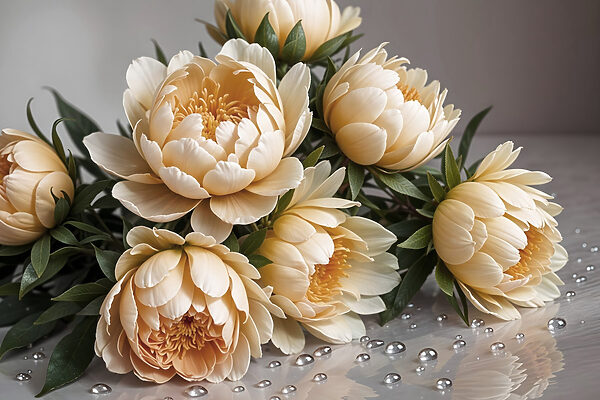 Groep bloemen op een tafel Groep bloemen op een tafel
