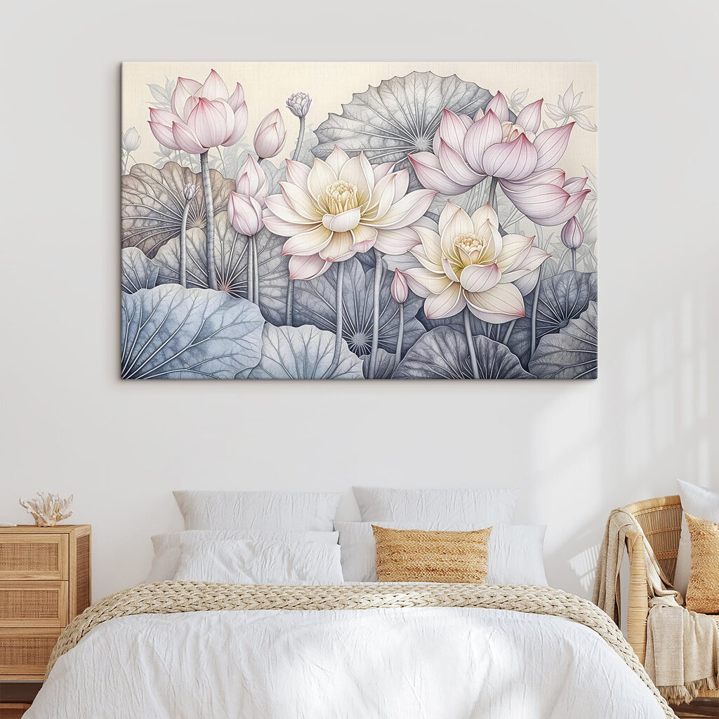 Delicate blooms in tranquil waters Delicate blooms in tranquil waters