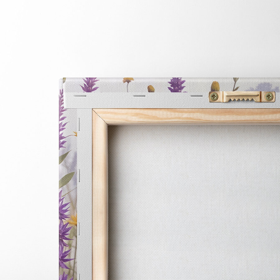 Veld met bloemen en gras