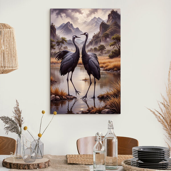 Twee vogels in een rivier Twee vogels in een rivier