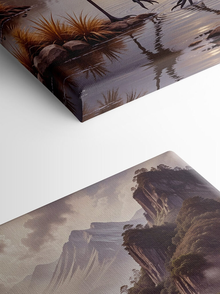 Two birds standing in a river