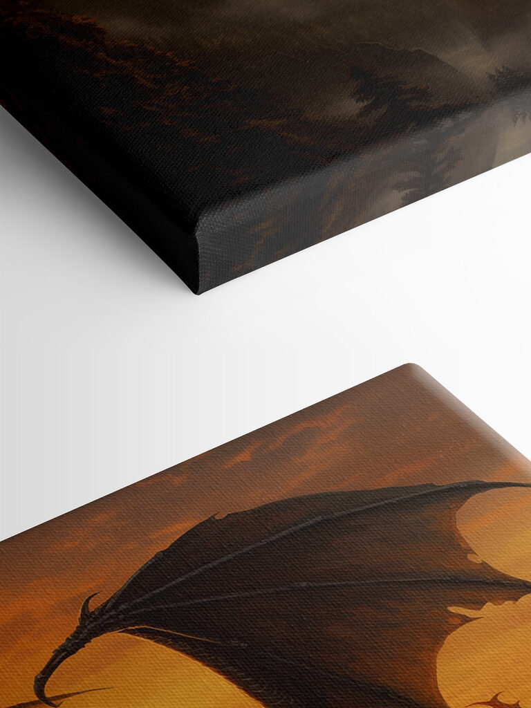 Dragon flying over a valley Dragon flying over a valley