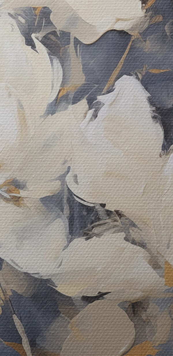 Schilderij van witte bloemen Schilderij van witte bloemen