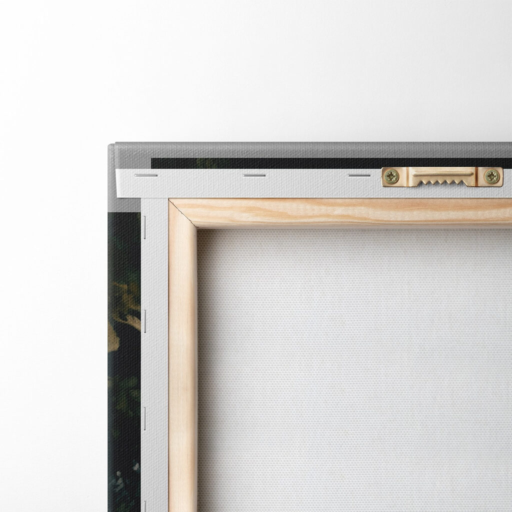 Leopard with a crown and flowers