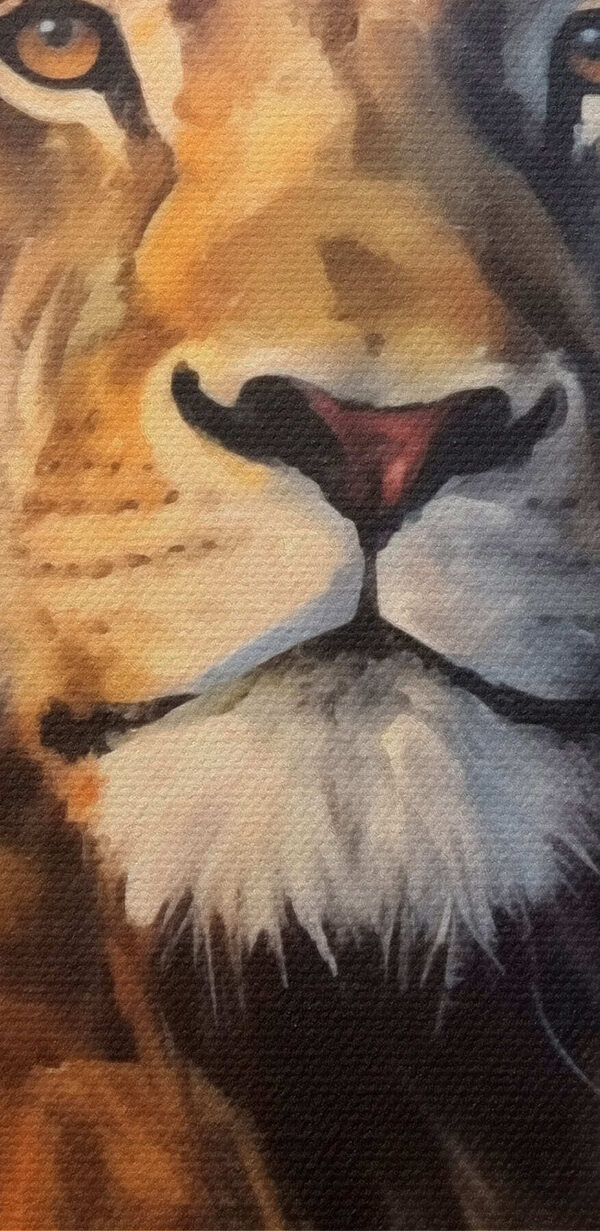 Schilderij van een leeuw Schilderij van een leeuw
