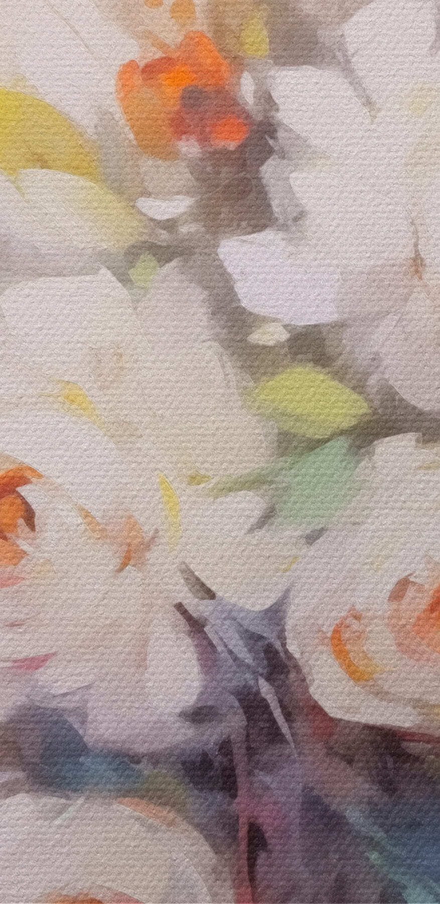 Schilderij van witte bloemen