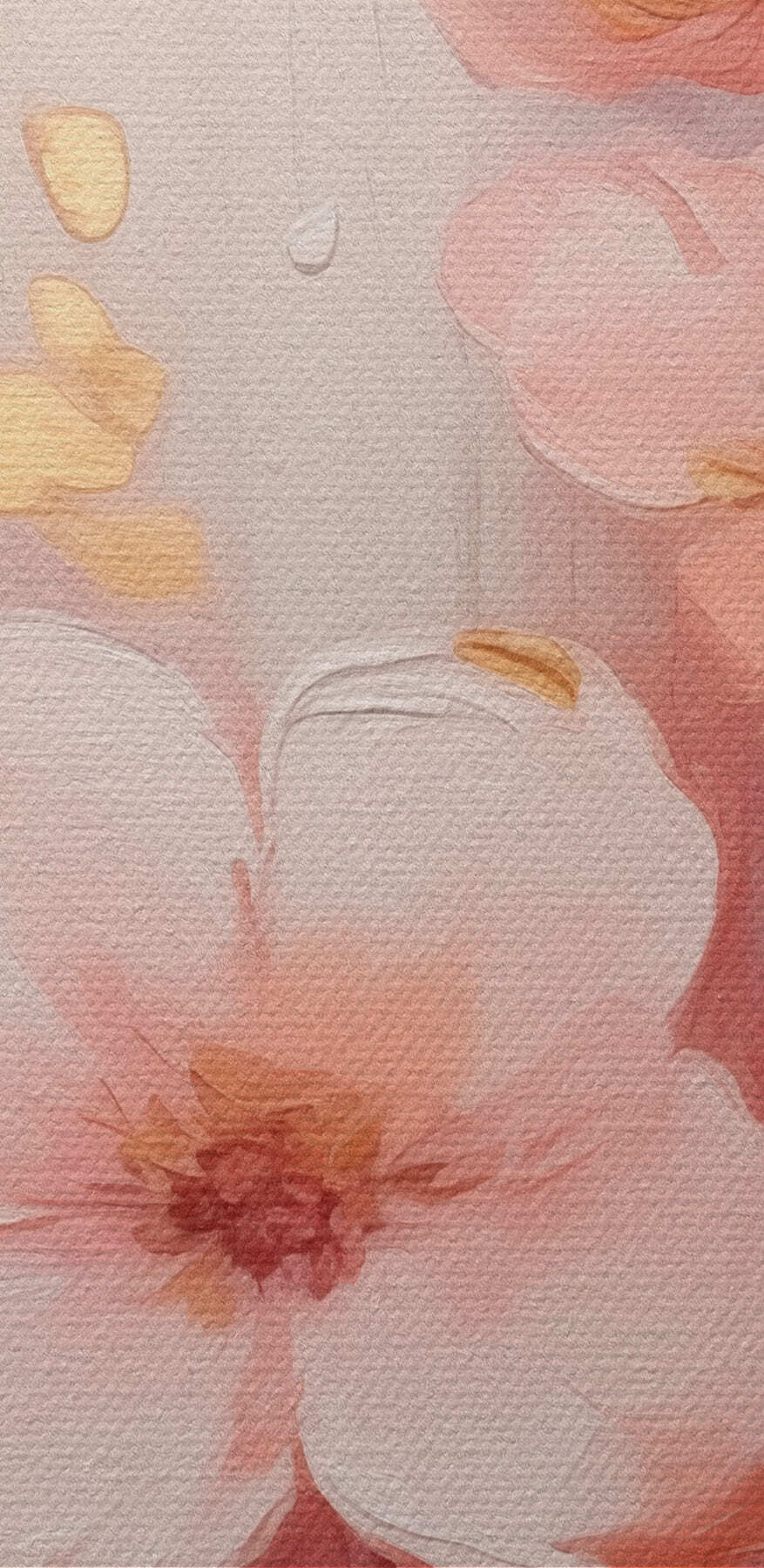 Schilderij van roze bloemen