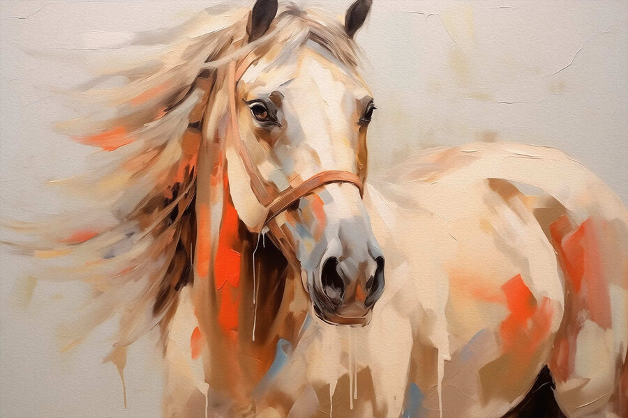 Schilderij van een paard