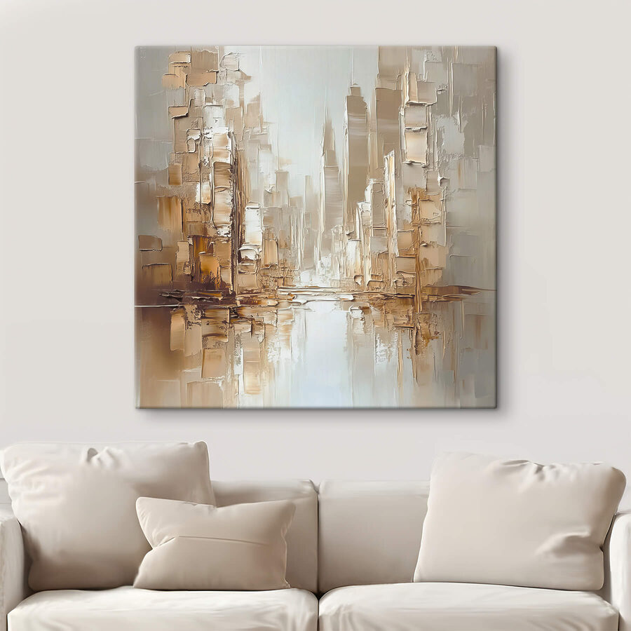 Schilderij van een stad