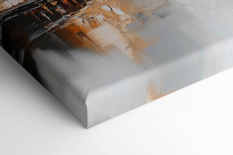 Schilderij van een stad Schilderij van een stad