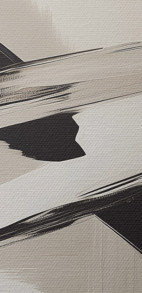 Black and white brush strokes