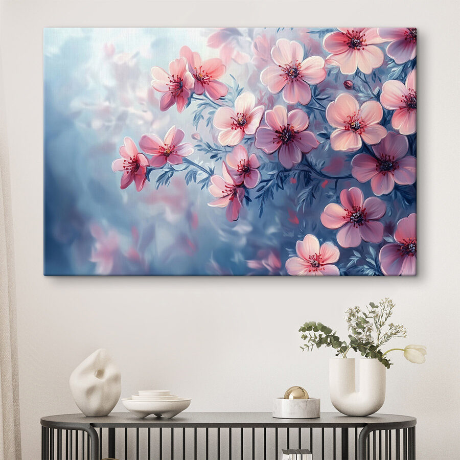 Delicate bloesems in zachte tinten