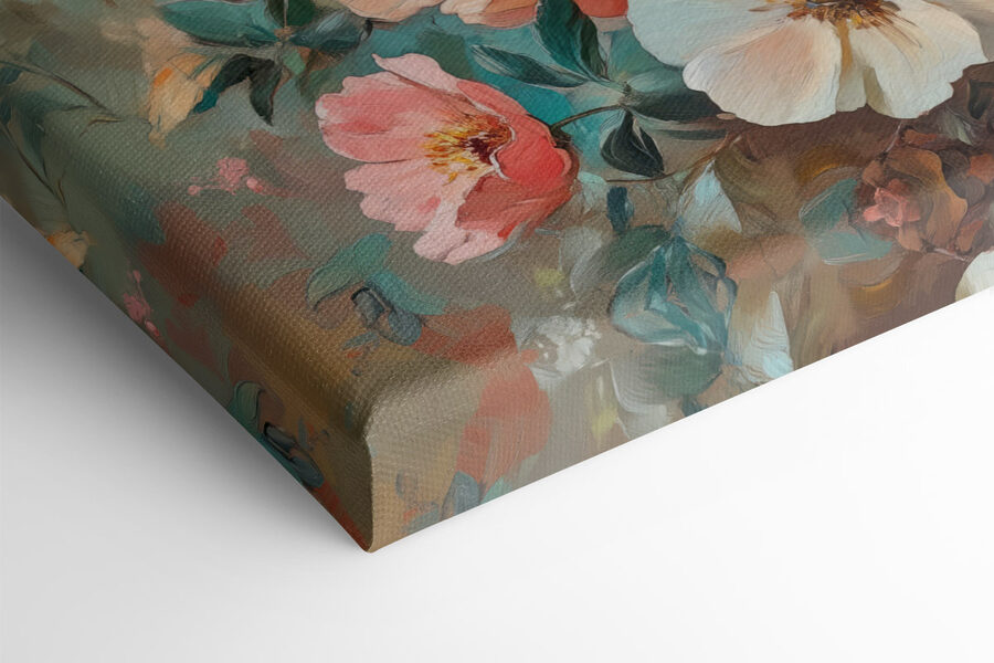 Vlinder vliegend over een boeket bloemen
