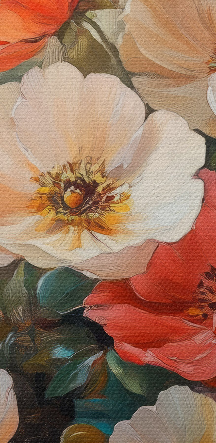 Vlinder vliegend over een boeket bloemen