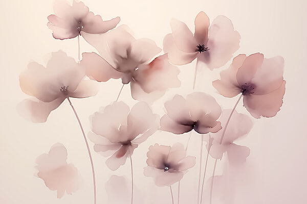 Groep bloemen op witte achtergrond Groep bloemen op witte achtergrond