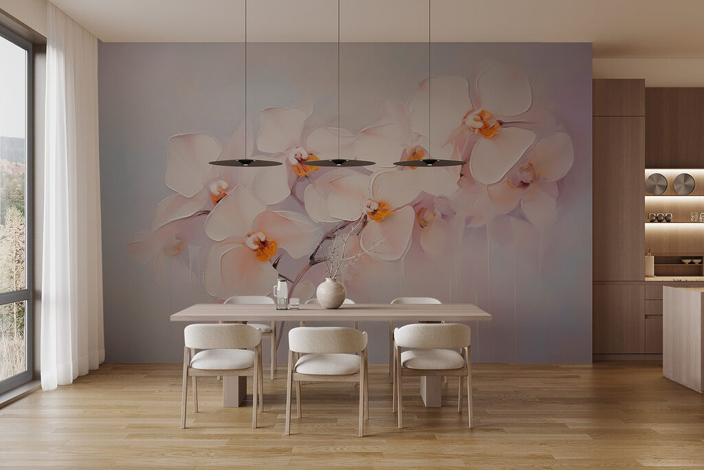 Painting of white flowers