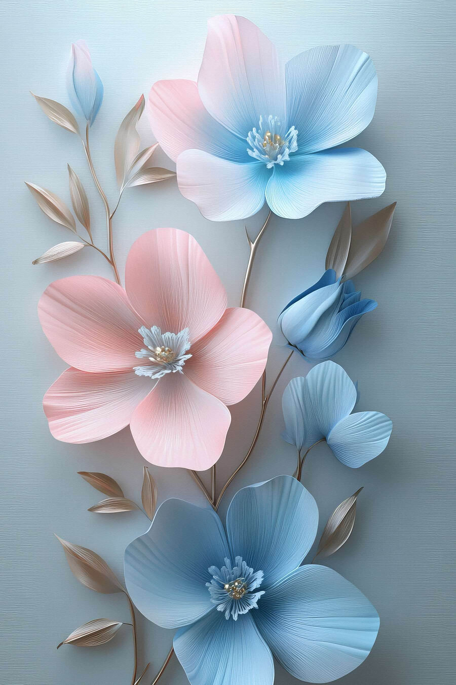 Groep bloemen op een wit oppervlak
