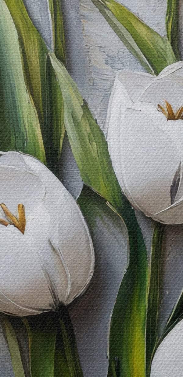 Schilderij van witte tulpen Schilderij van witte tulpen