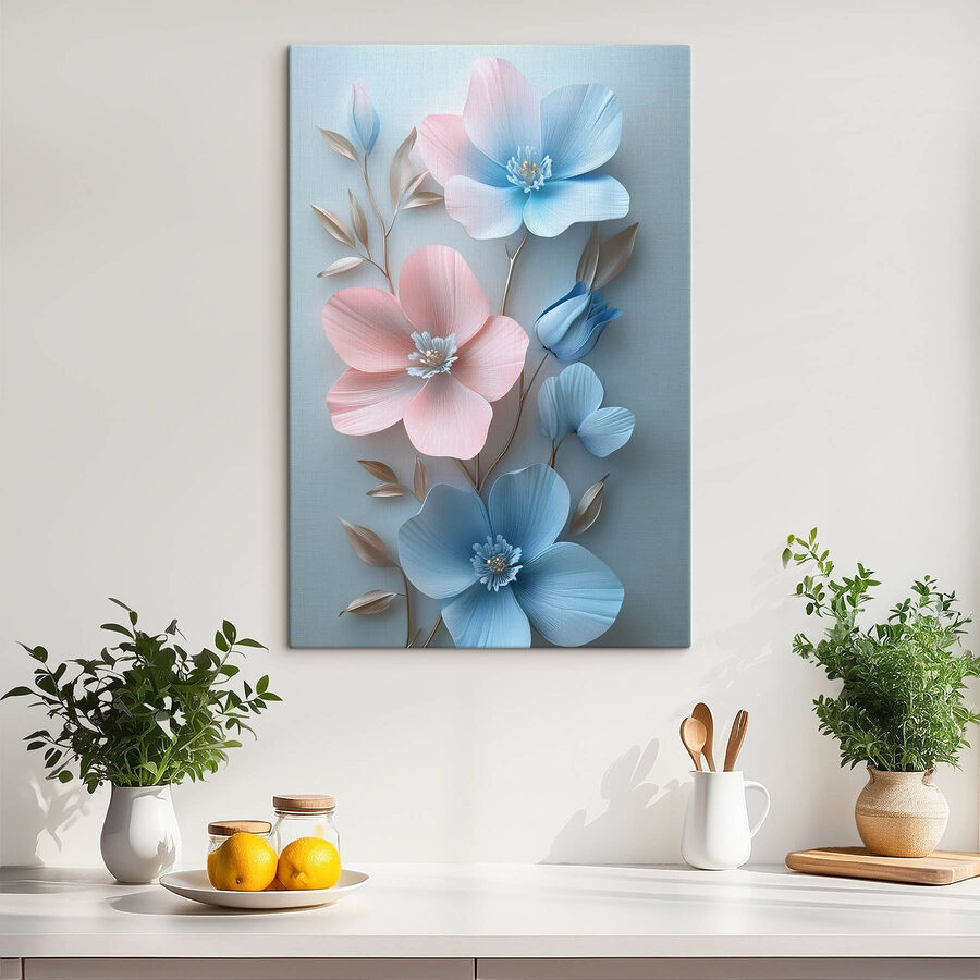 Groep bloemen op een wit oppervlak