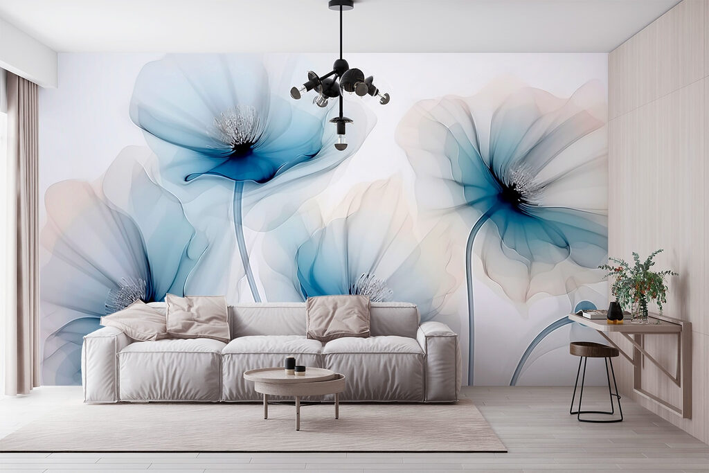 Group of flowers with blue petals