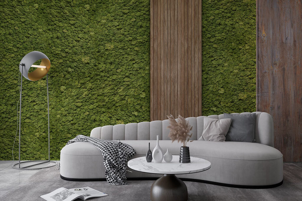 Wood plank on a green carpet Wood plank on a green carpet