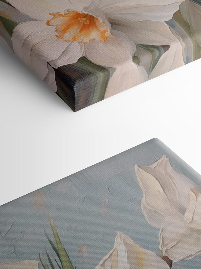 Painting of white flowers