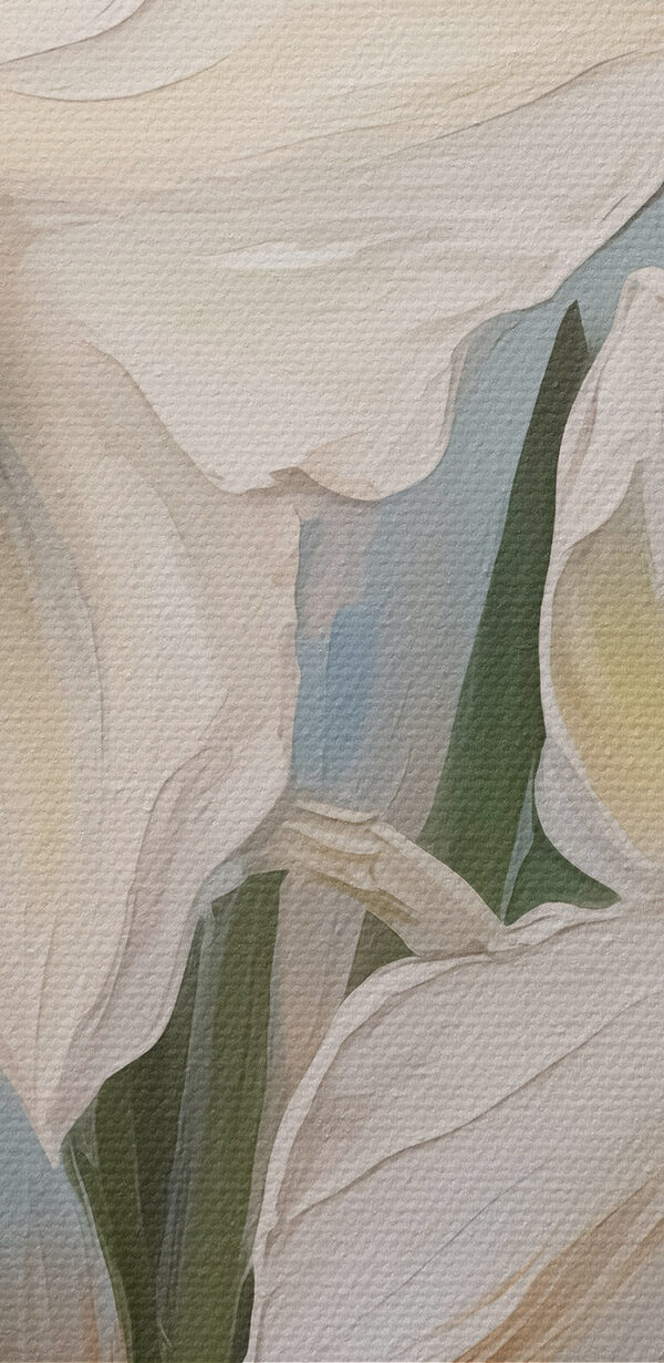 Schilderij van witte bloemen Schilderij van witte bloemen