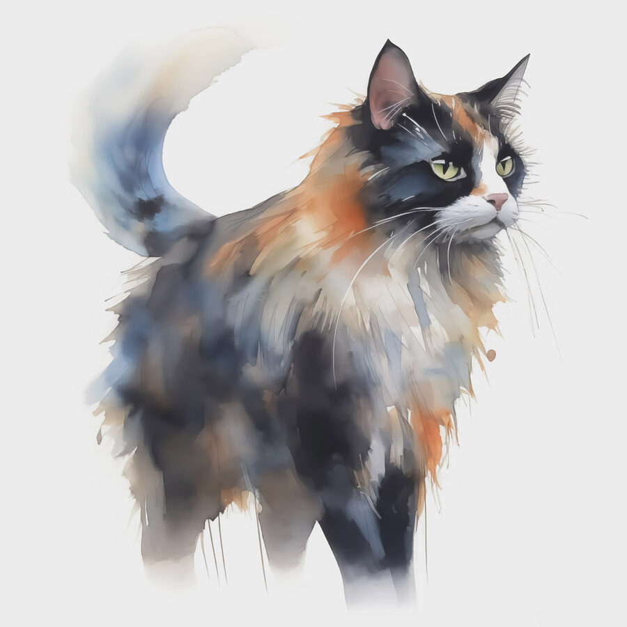 Kat met lange snorharen Kat met lange snorharen