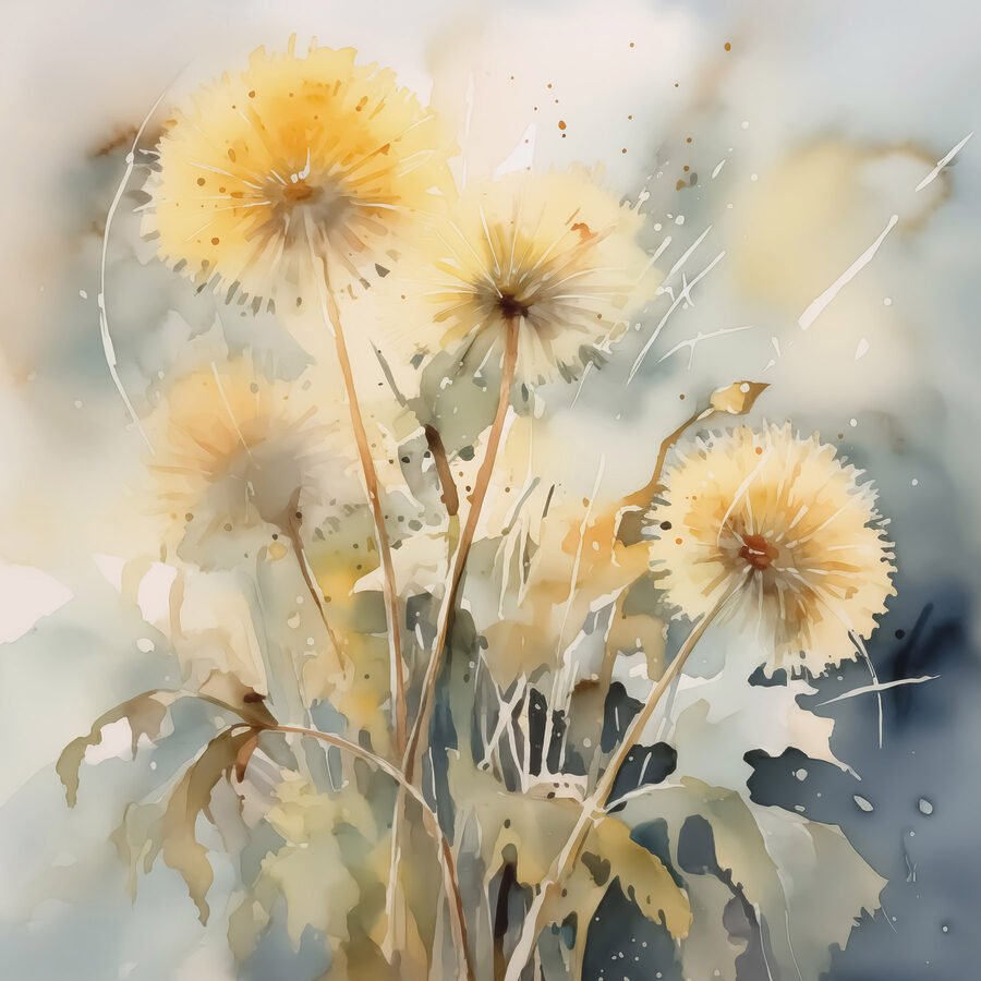 Aquarel van bloemen