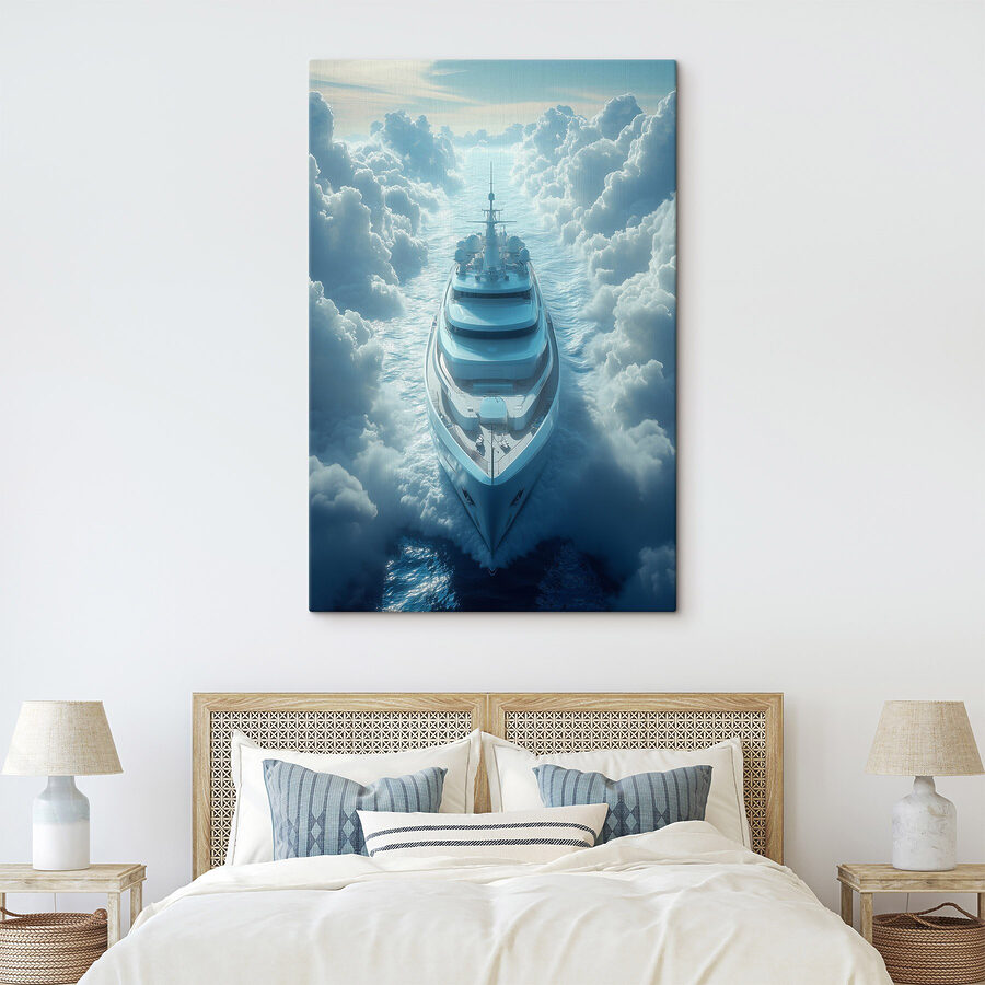Schip in de wolken