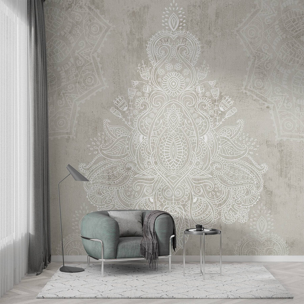 White and grey patterned background