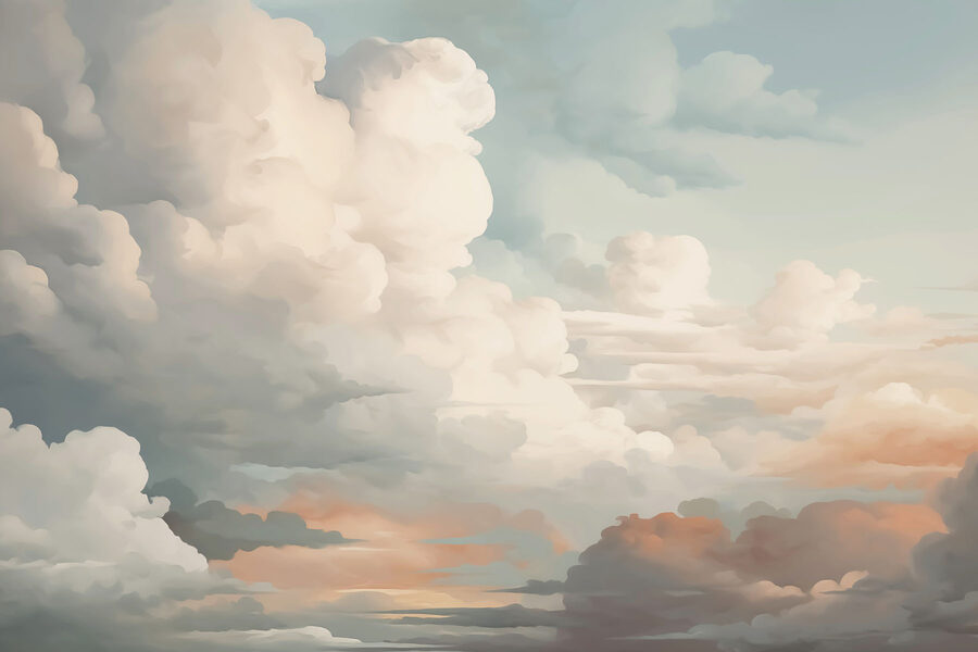 Bewolkte lucht met veel wolken