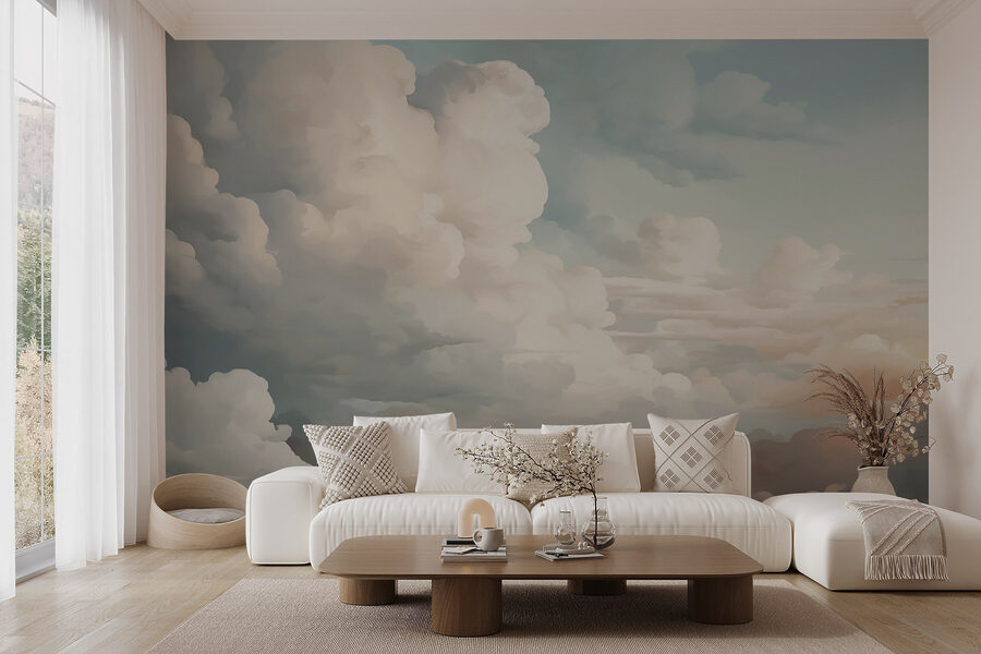 Bewolkte lucht met veel wolken