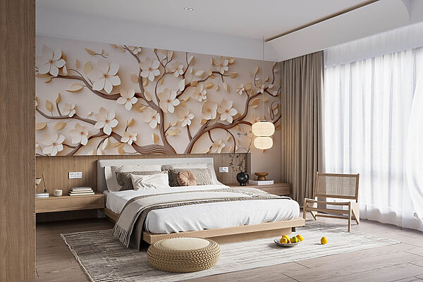 Boom met bloemen erop Boom met bloemen erop