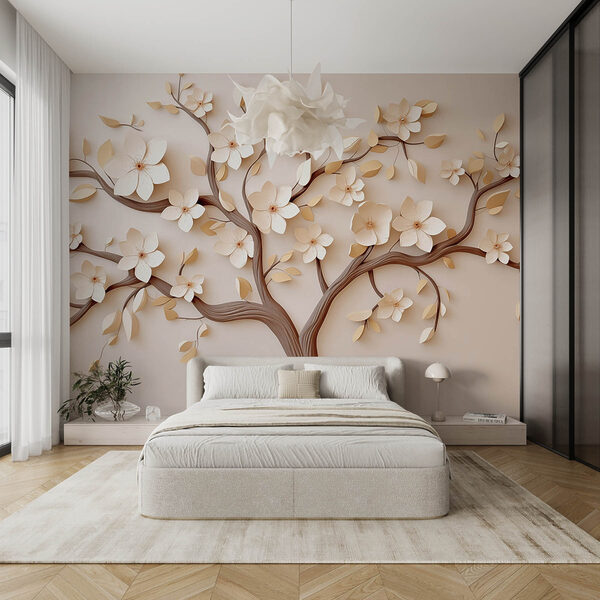 Boom met bloemen erop Boom met bloemen erop