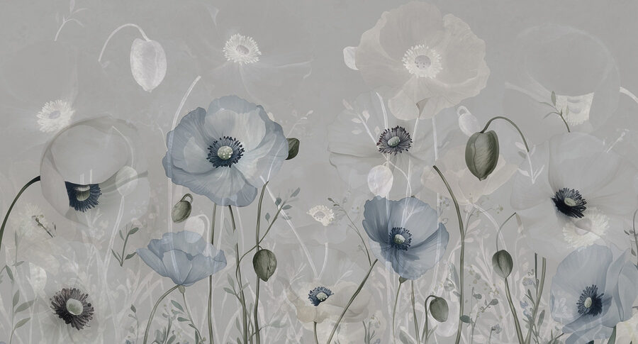 Delicate bloemen in zachte tinten