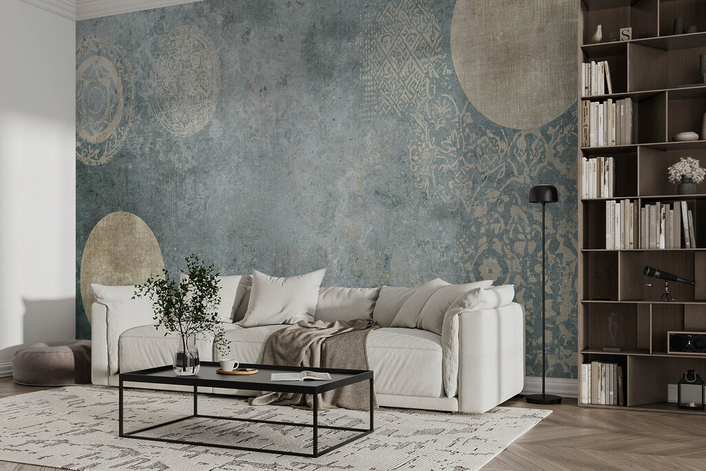 Grey and white background with a pattern