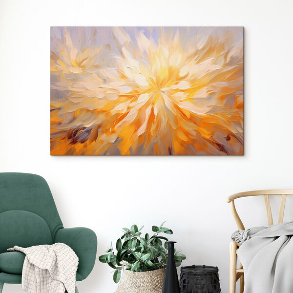 Schilderij van een bloem Schilderij van een bloem