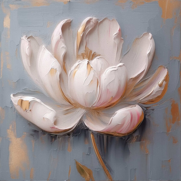 Schilderij van een bloem Schilderij van een bloem
