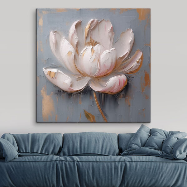 Schilderij van een bloem Schilderij van een bloem