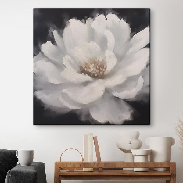 Witte bloem met geel hart Witte bloem met geel hart