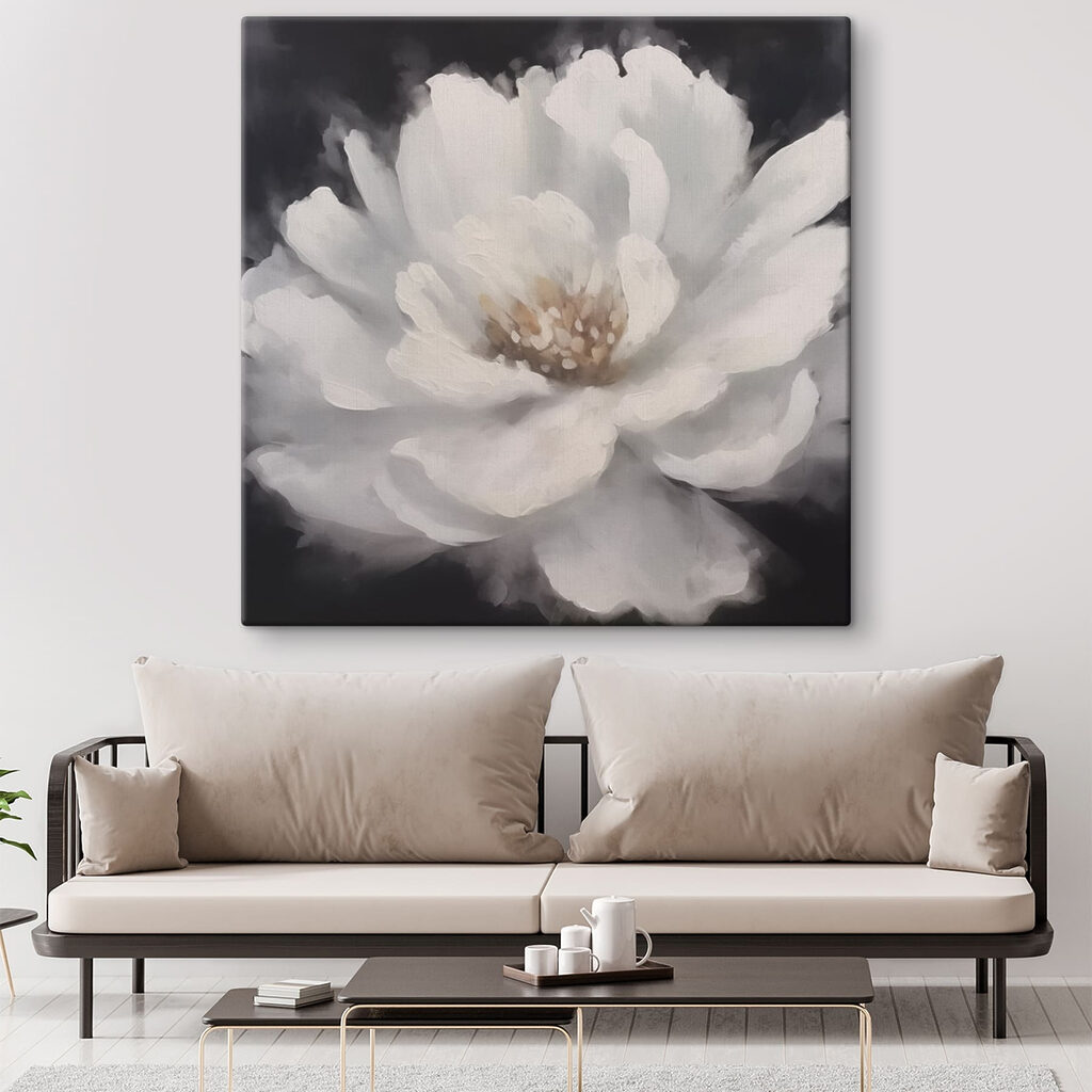 White flower with yellow center White flower with yellow center