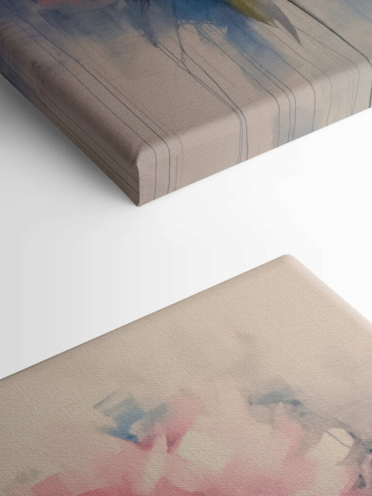 Painting of pink flowers