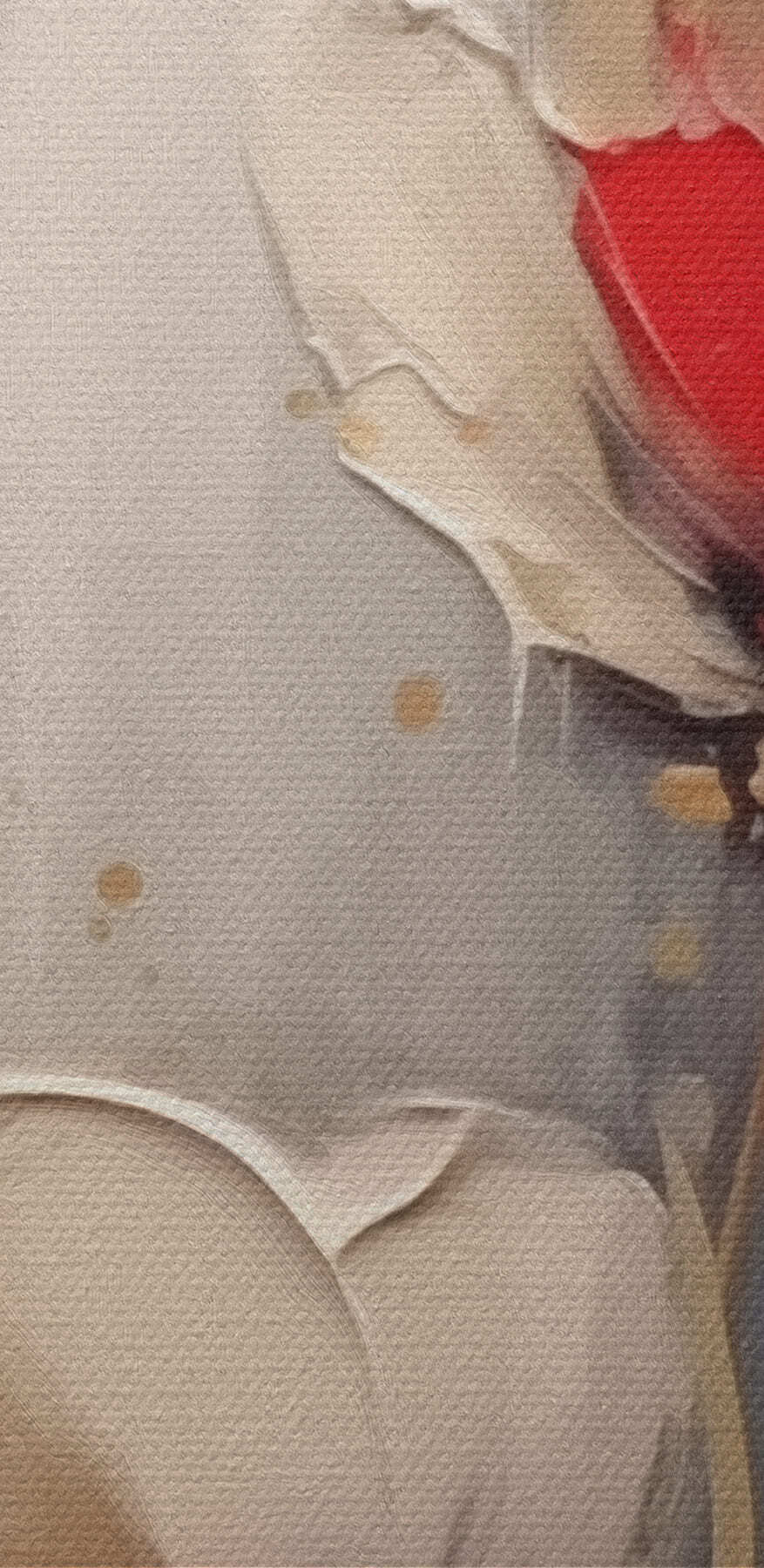 Schilderij van bloemen op een grijze achtergrond Schilderij van bloemen op een grijze achtergrond