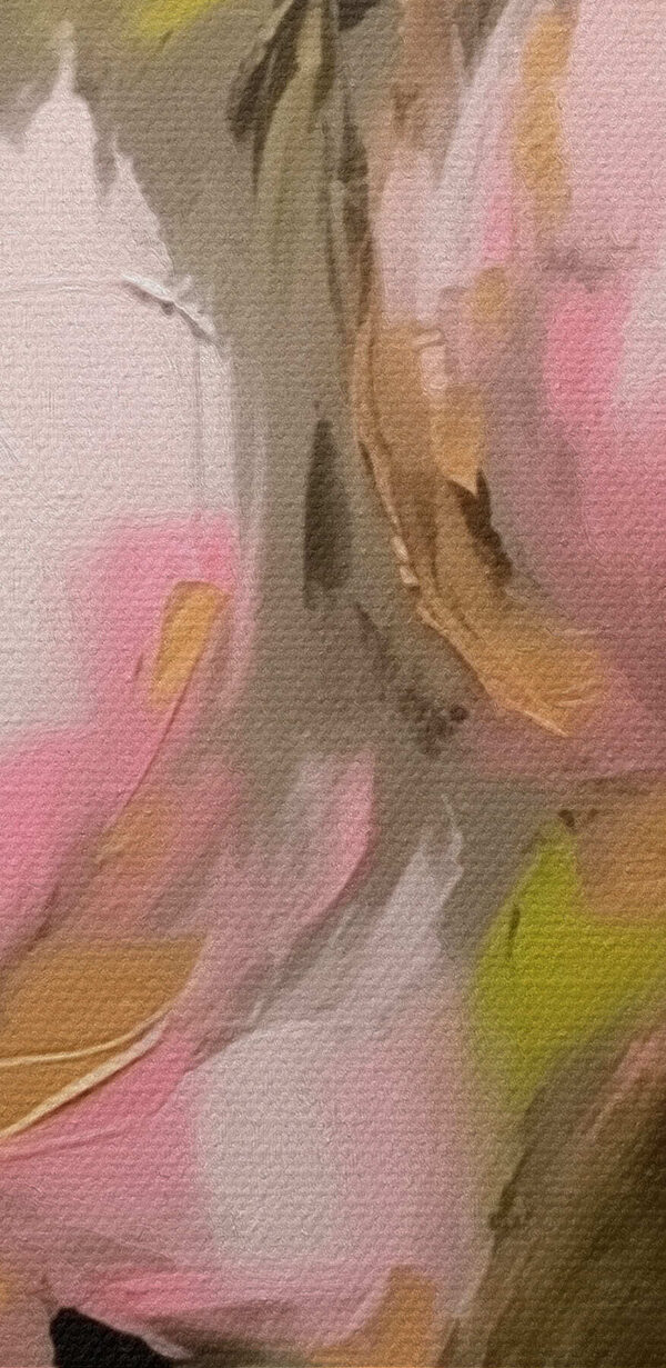 Schilderij van roze bloemen Schilderij van roze bloemen