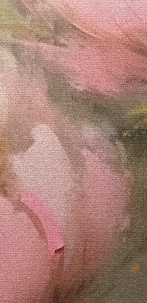 Schilderij van roze bloemen Schilderij van roze bloemen