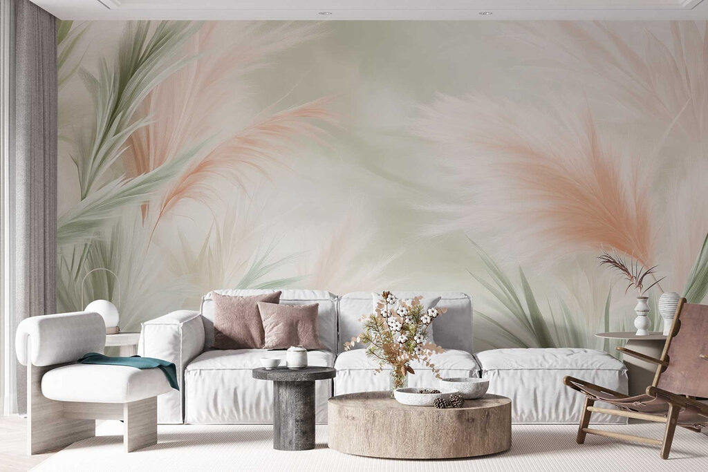 Soft pastel foliage in gentle hues Soft pastel foliage in gentle hues
