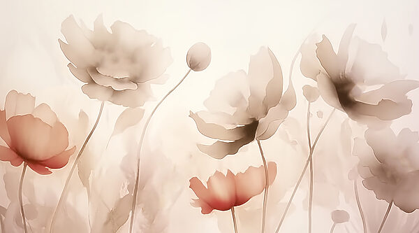 Delicate bloemen in zachte tinten Delicate bloemen in zachte tinten