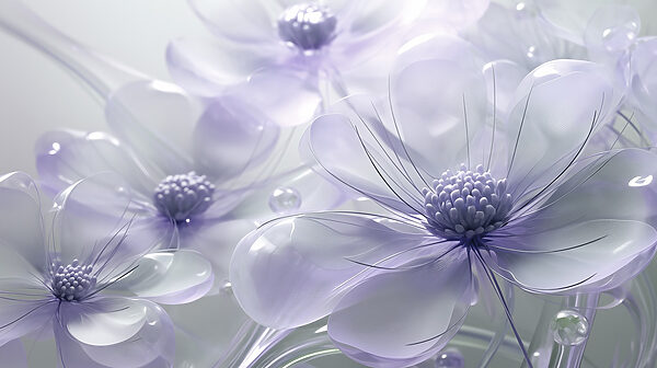 Delicate bloemen in zachte pasteltinten Delicate bloemen in zachte pasteltinten
